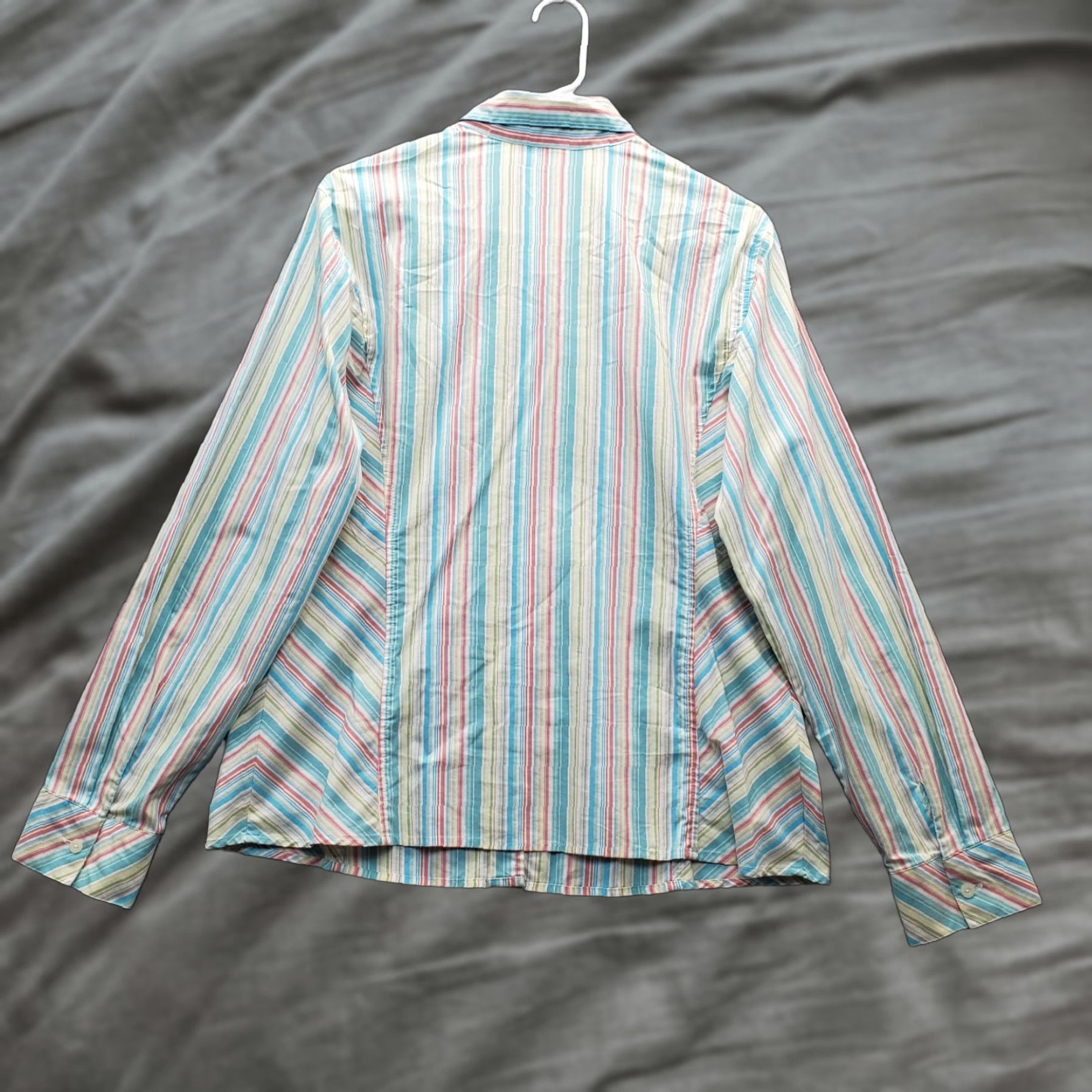 Liz Claiborne Liz Claiborne Villager Shirt Womens Size 16 Multicolor Striped Button Down Top Size XXL / US 16-18 / IT 52-54 - 1 Thumbnail