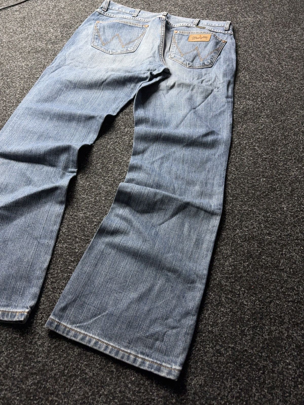Wrangler Wrangler 90s USA Western Cowboy Vintage Light Wash Jeans Y2K Size US 35 - 11 Thumbnail