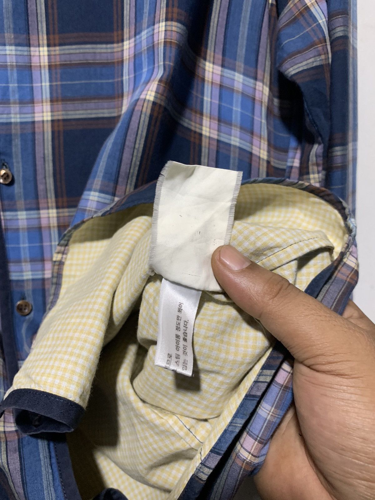 Solid Homme Solid Homme x Wooyoungmi asymmetrical blue check shirt Size US M / EU 48-50 / 2 - 12 Thumbnail