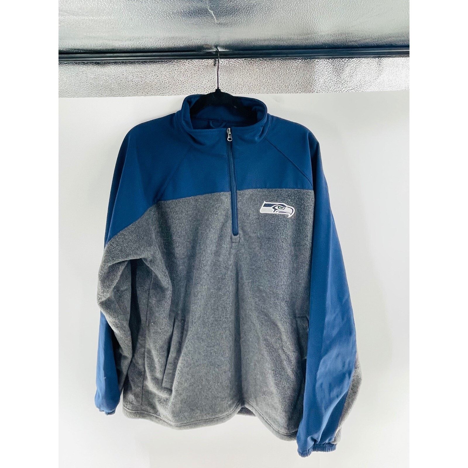 NFL NFL Seattle Seahawks Pullover Sweatshirt Quarter Zip Blue L Size US L / EU 52-54 / 3 - 3 Thumbnail
