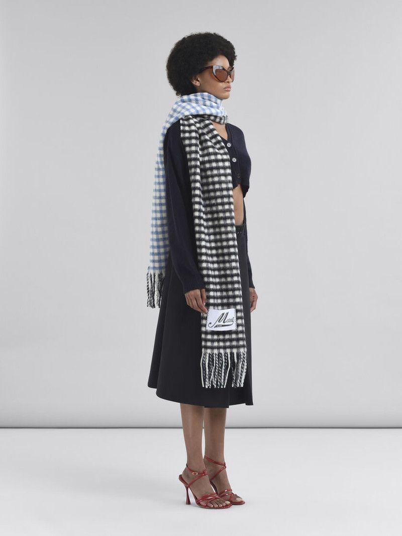 Marni o1f1d3z0326 Cashmere Cropped Cardigan in Blue Size L / US 10 / IT 46 - 5 Thumbnail