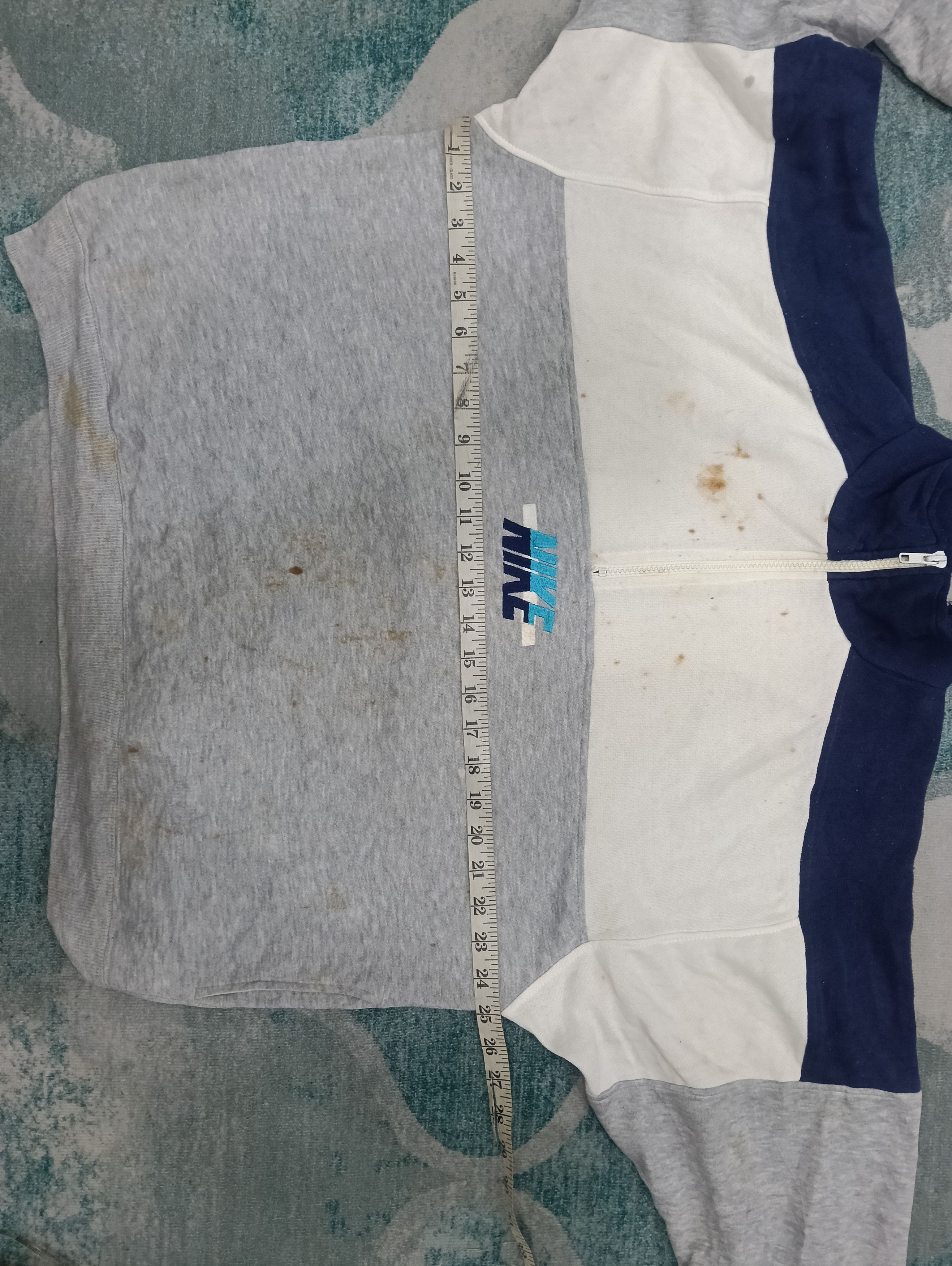 Nike × Vintage Vintage Nike Half Zipper 3 Tones Size US XL / EU 56 / 4 - 15 Thumbnail