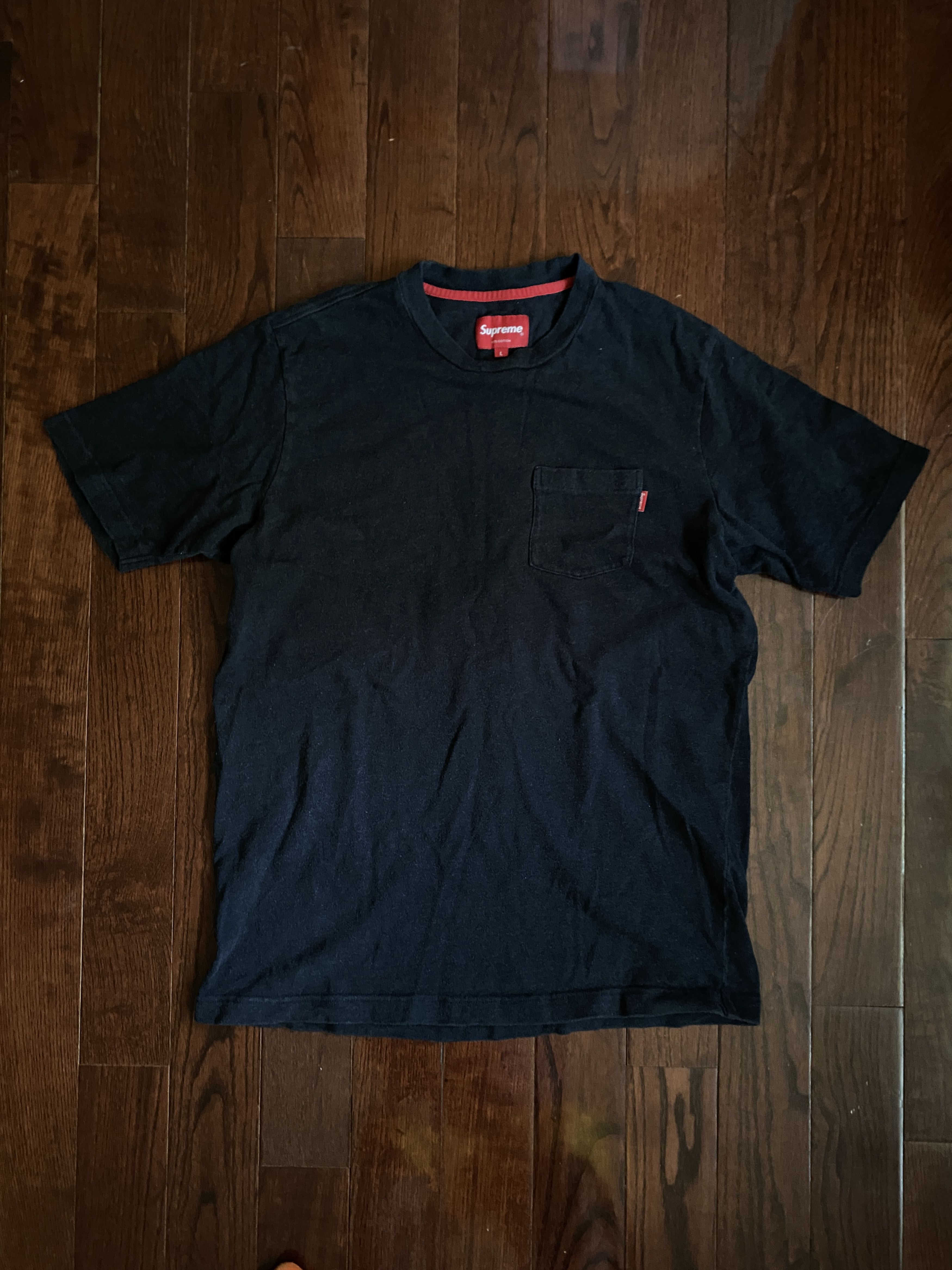 Supreme S/S Pocket Tee Navy Size US L / EU 52-54 / 3 - 1 Thumbnail