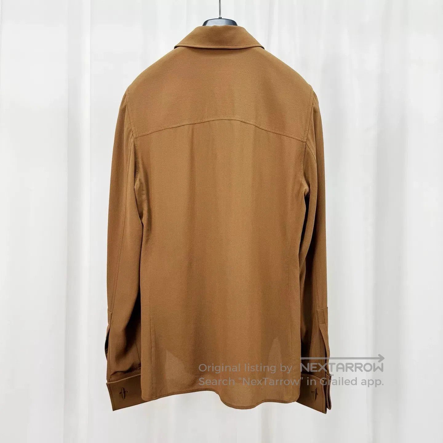 Saint Laurent Paris brown silk long sleeve shirt by saint laurent. Size US S / EU 44-46 / 1 - 2 Thumbnail
