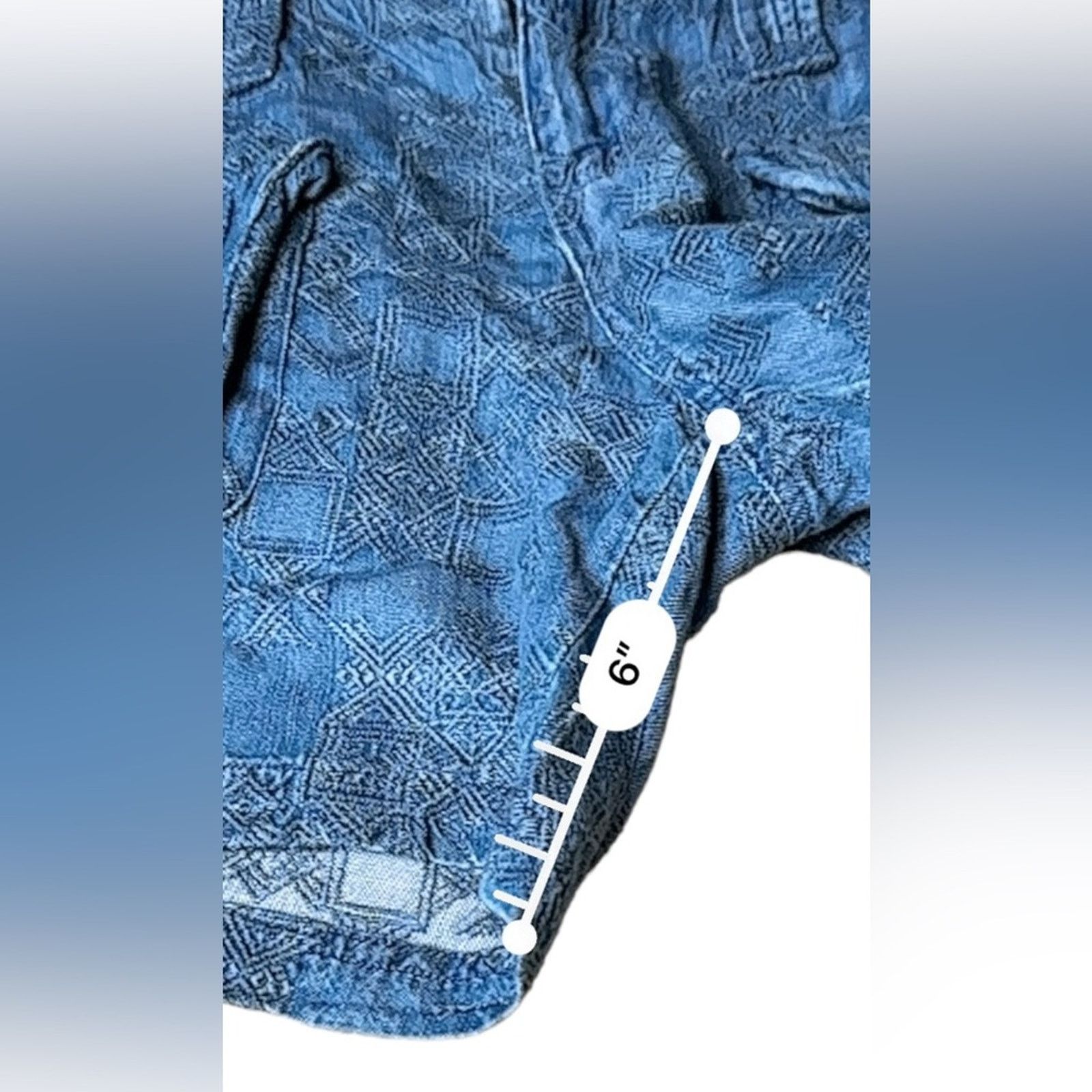 Johnny Was Johnny Was Zuma Embroidered Cargo Denim High Rise Shorts 2 Size 32" / US 10 / IT 46 - 9 Thumbnail