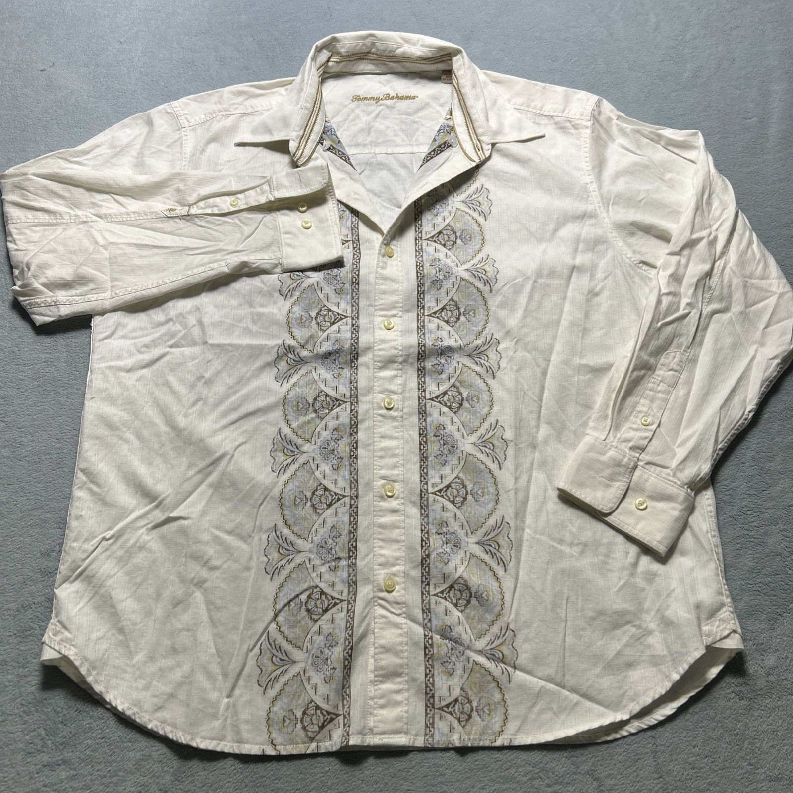 Tommy Bahama Tommy Bahama Native Button Up Shirt XL Long Sleeve Cotton Size US XL / EU 56 / 4 - 1 Thumbnail