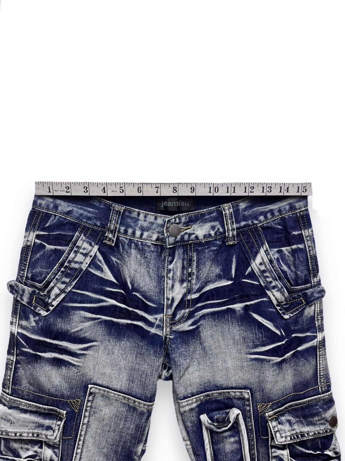Other FYE💥JEANSIAN Barbed Wire Clawmark Vogue Punk Cargo Denim💥 Size US 30 / EU 46 - 16 Thumbnail