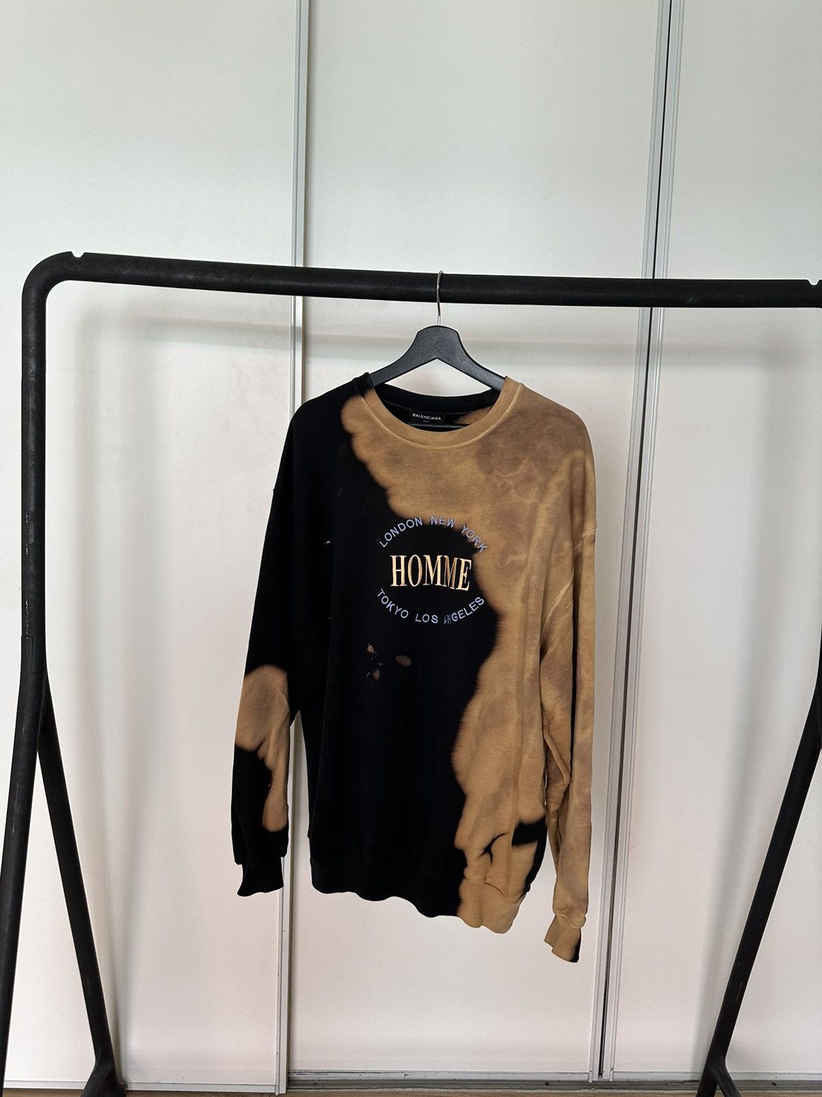 image of Balenciaga Homme Crewneck in Black, Men's (Size XS)