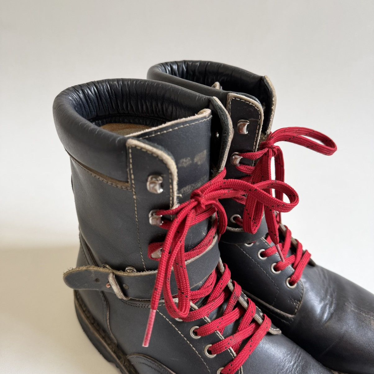 Maison Margiela Distressed Black Leather Combat Boots Size US 11 / EU 44 - 11 Thumbnail
