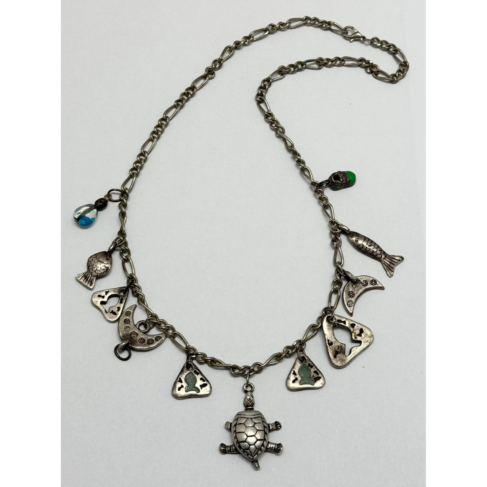 Vintage Vintage silver charm necklace Size ONE SIZE - 1 Thumbnail