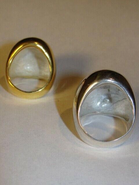 Designer Sterling Silver Dome Ring Unisex Size ONE SIZE - 4 Thumbnail