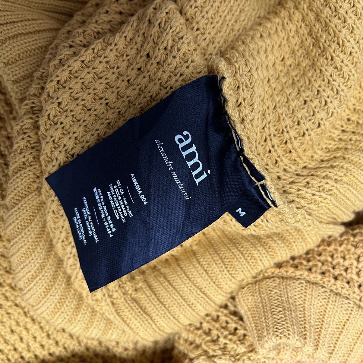AMI Sweatshirt Men Ami Alexandre Mattiussi Mustard Yellow Size US L / EU 52-54 / 3 - 7 Thumbnail