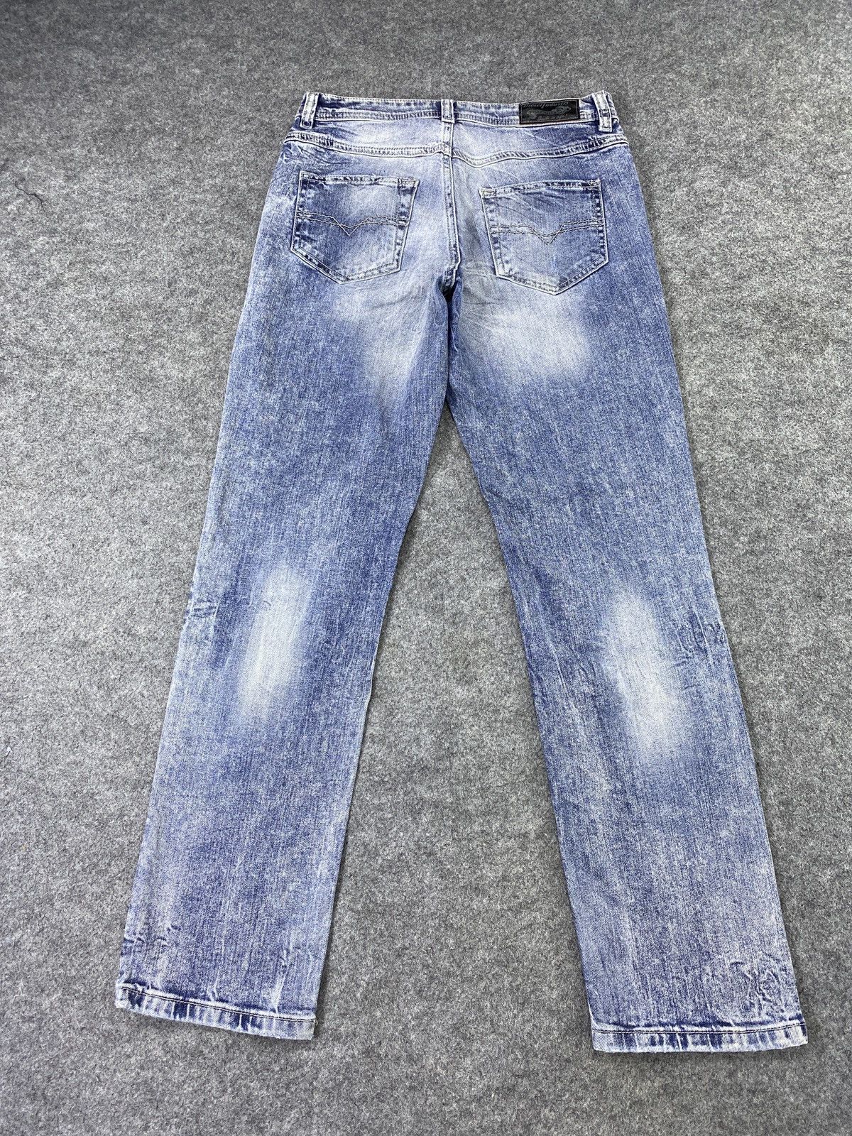 Diesel × Jean Diesel Kid Distressed Blue Wash Jeans - J1072 Size US 27 - 7 Thumbnail