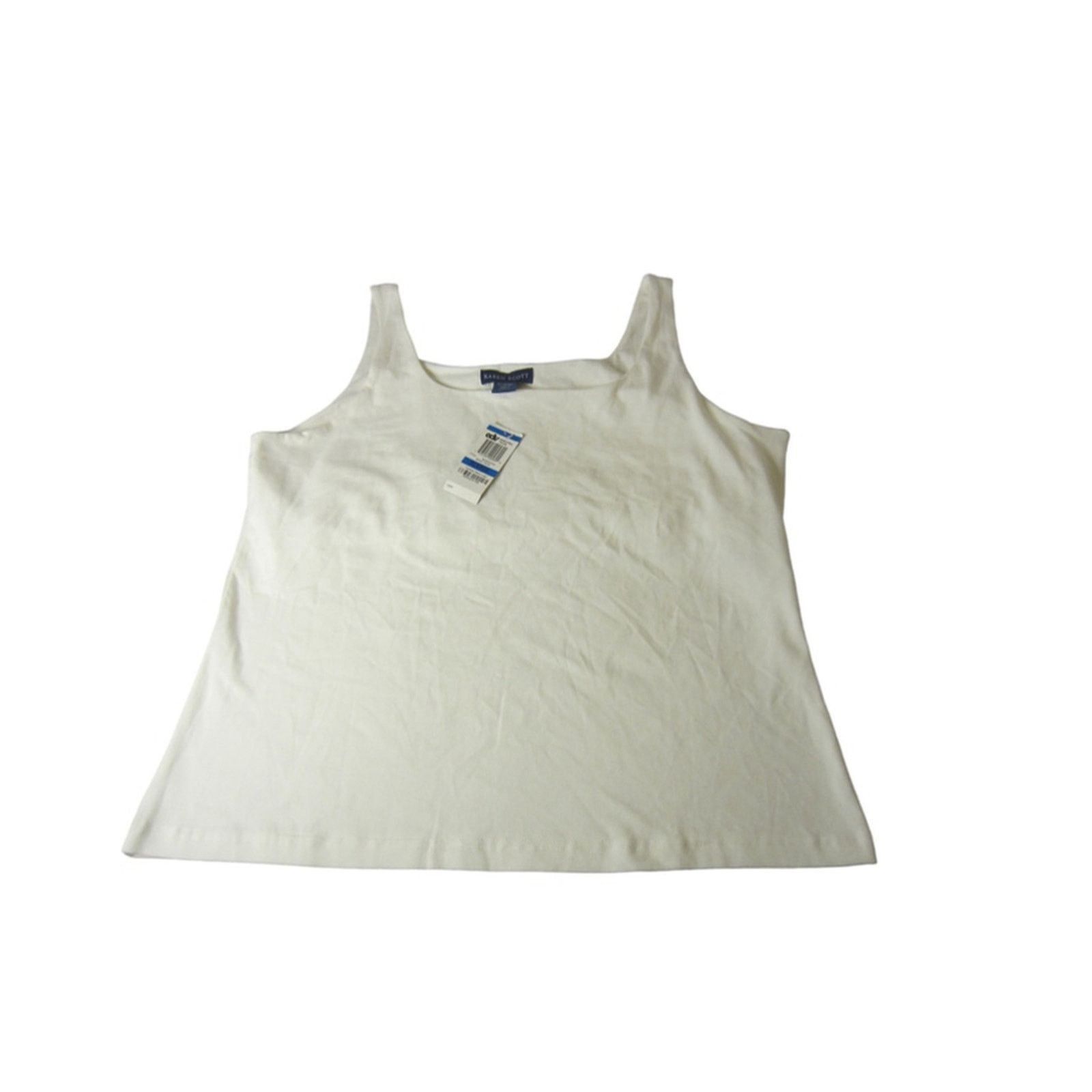 Other Classic Everyday White Stretch Tank Top Karen Scott XL Size XL / US 12-14 / IT 48-50 - 2 Thumbnail