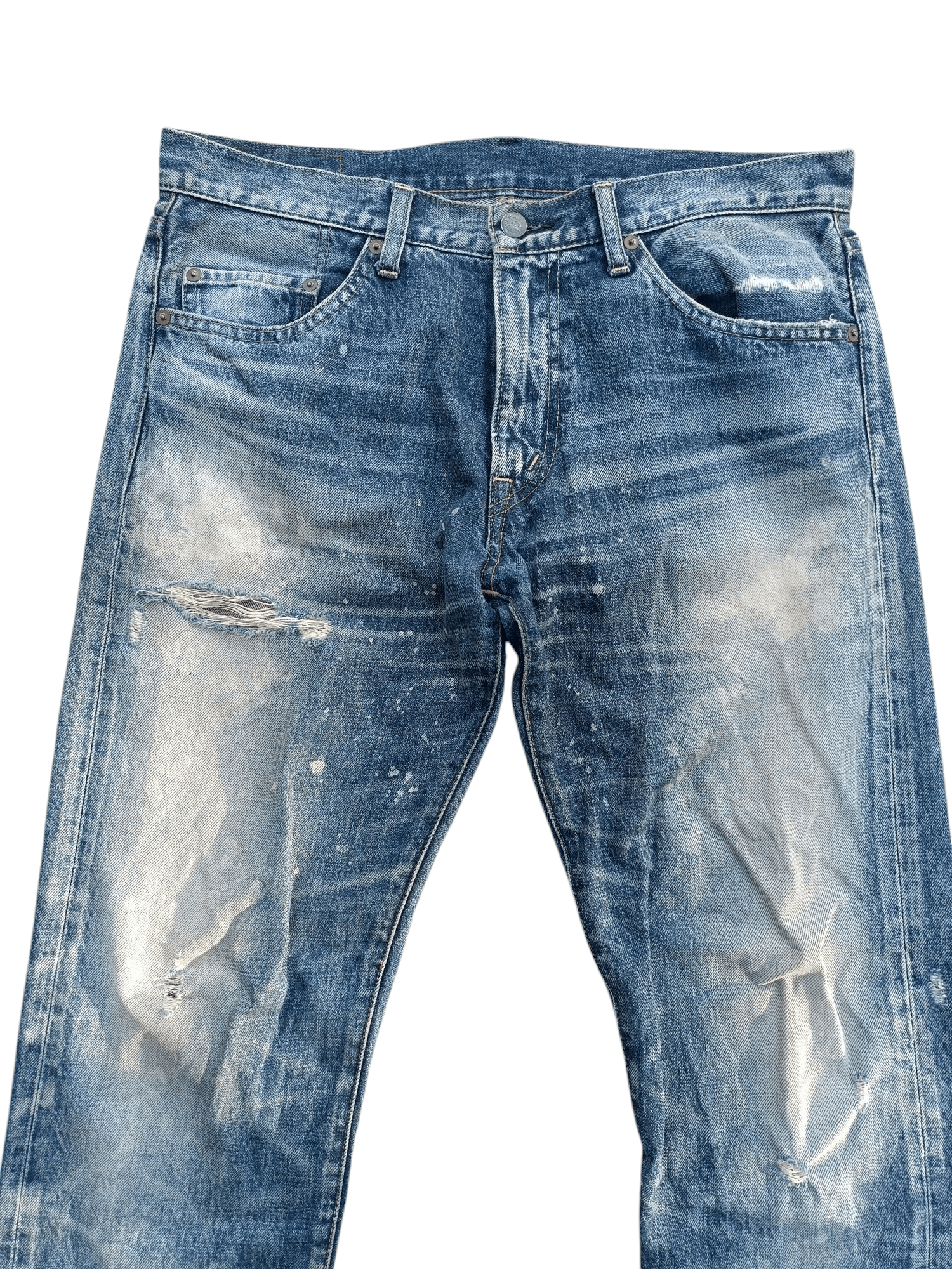 Japanese Brand × Vintage Japanase Brand RNA Inc Distressed Whiskers Faded Denim E220 Size US 34 / EU 50 - 4 Thumbnail
