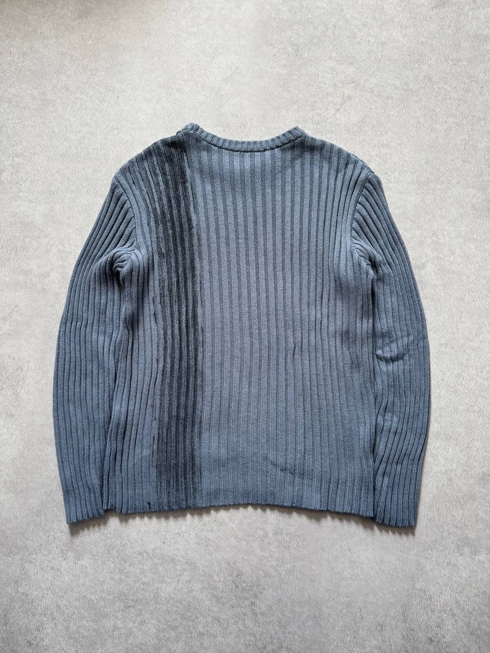 Japanese Brand Vintage Ribbed Knit Sweater Distressed Graffiti Knit Jumper Size US L / EU 52-54 / 3 - 3 Thumbnail