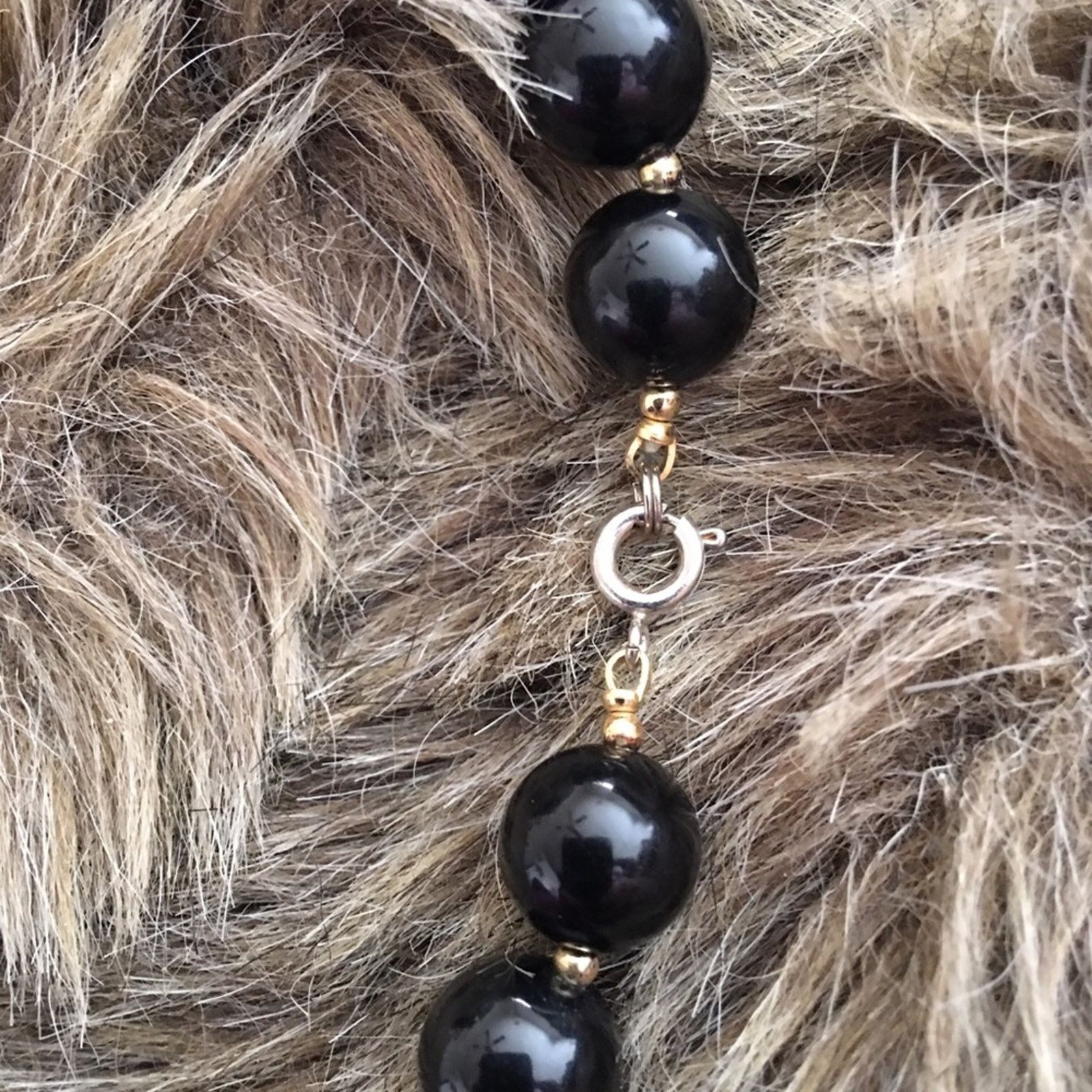 Vintage Vintage black glass pearl bead necklace Size ONE SIZE - 8 Thumbnail