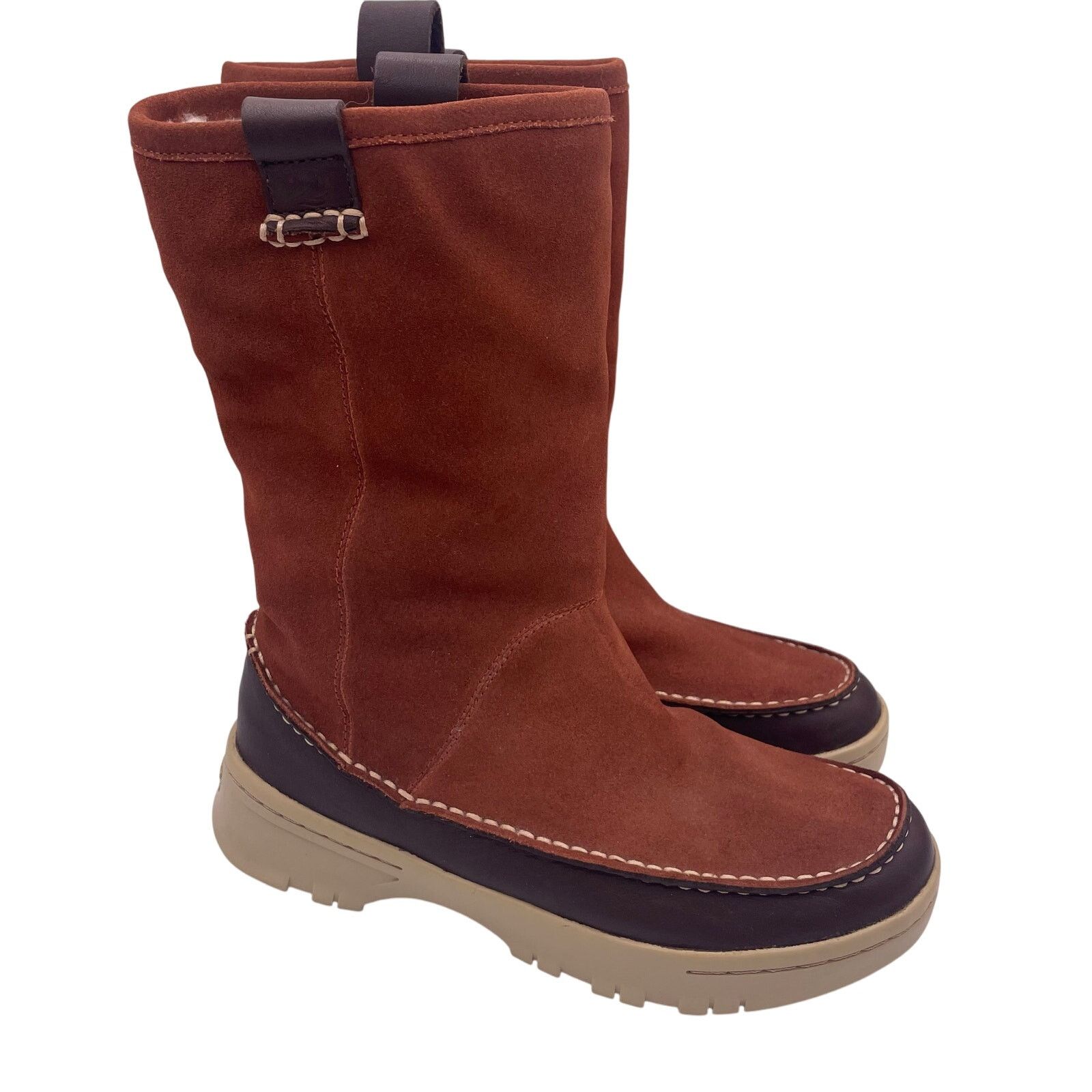 Sperry Sperry Keelan Rust Brown Suede Faux Fur Lined Winter Boots 6 Size US 6 / IT 36 - 2 Thumbnail