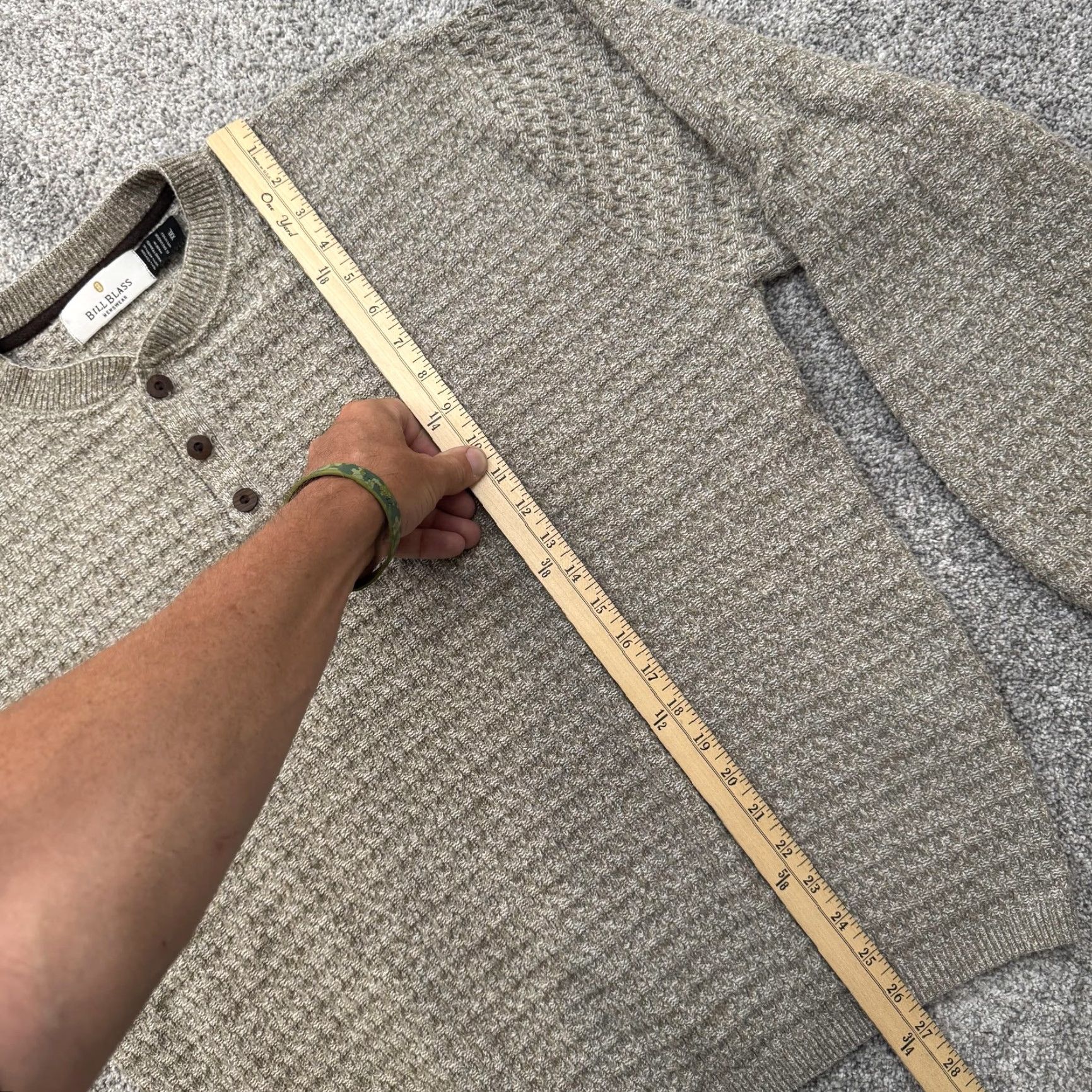Bill Blass Bill Blass Sweater Mens 2XL XXL Henley Knit Pullover Casual Textured Pattern Size US XXL / EU 58 / 5 - 2 Thumbnail