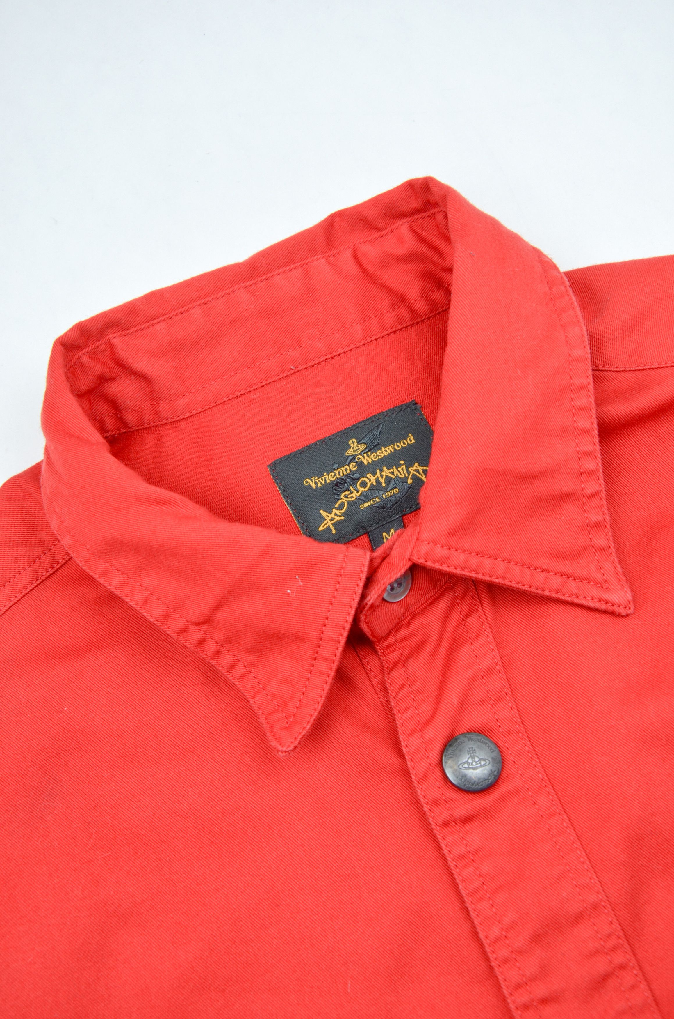 Vivienne Westwood VIVIENNE WESTWOOD Anglomania Red Snap Logo Pocket Overshirt Size US M / EU 48-50 / 2 - 9 Thumbnail