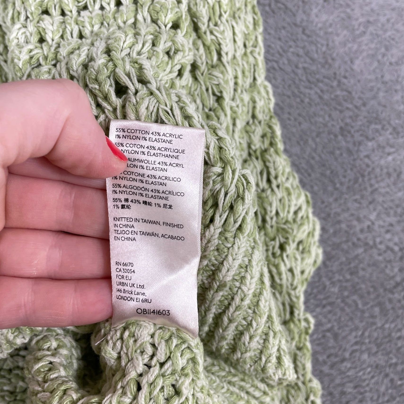 Free People VINTAGE? No. Free People Green Crochet Knit Sweater Womens XS Dolman Sleeve Pullover Boho Crochet Lightweight Open-Knit Slim? Size XS / US 0-2 / IT 36-38 - 6 Thumbnail