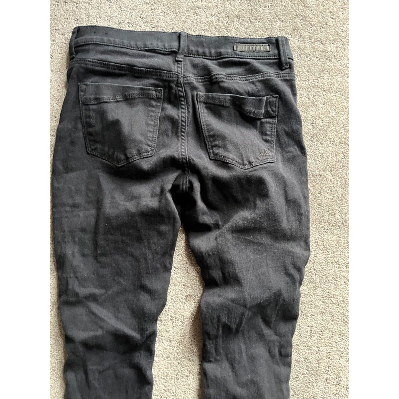 Express Express Ankle Legging Black Jeans Women Size 8S Mid Rise Denim EUC Size 30" / US 8 / IT 44 - 4 Thumbnail