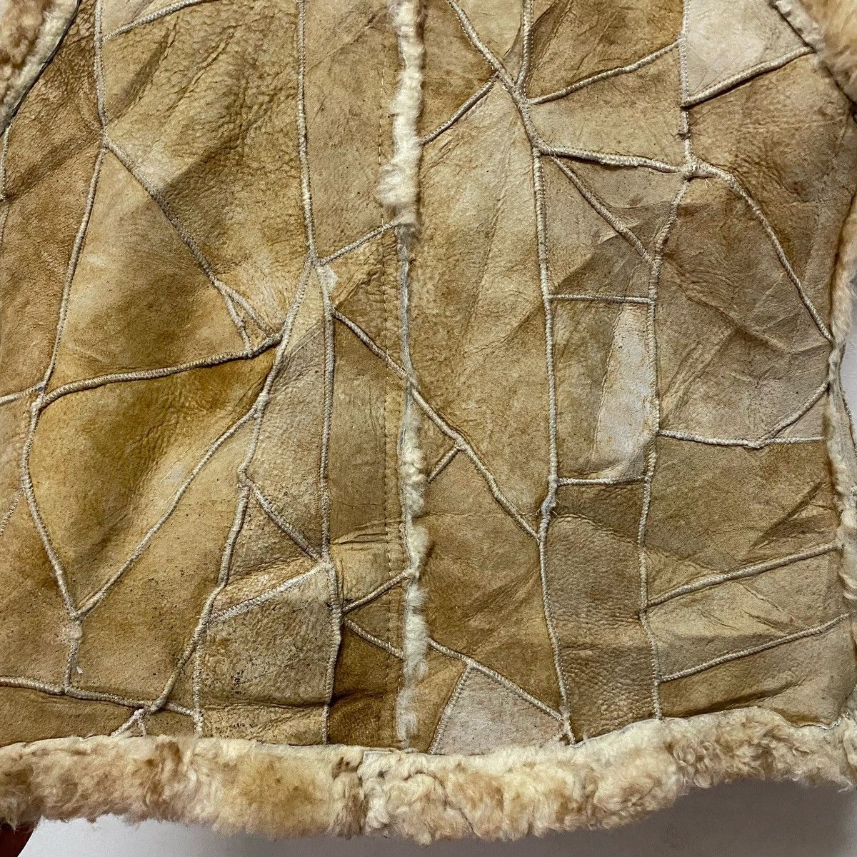 Vintage Vintage Leather Patchwork Faux Fur Jacket Size US L / EU 52-54 / 3 - 9 Thumbnail