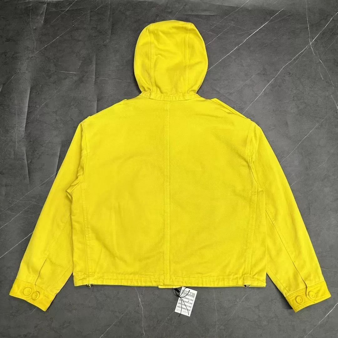 Dior Dior Yellow Hooded Denim Work Jacket Size US M / EU 48-50 / 2 - 2 Thumbnail