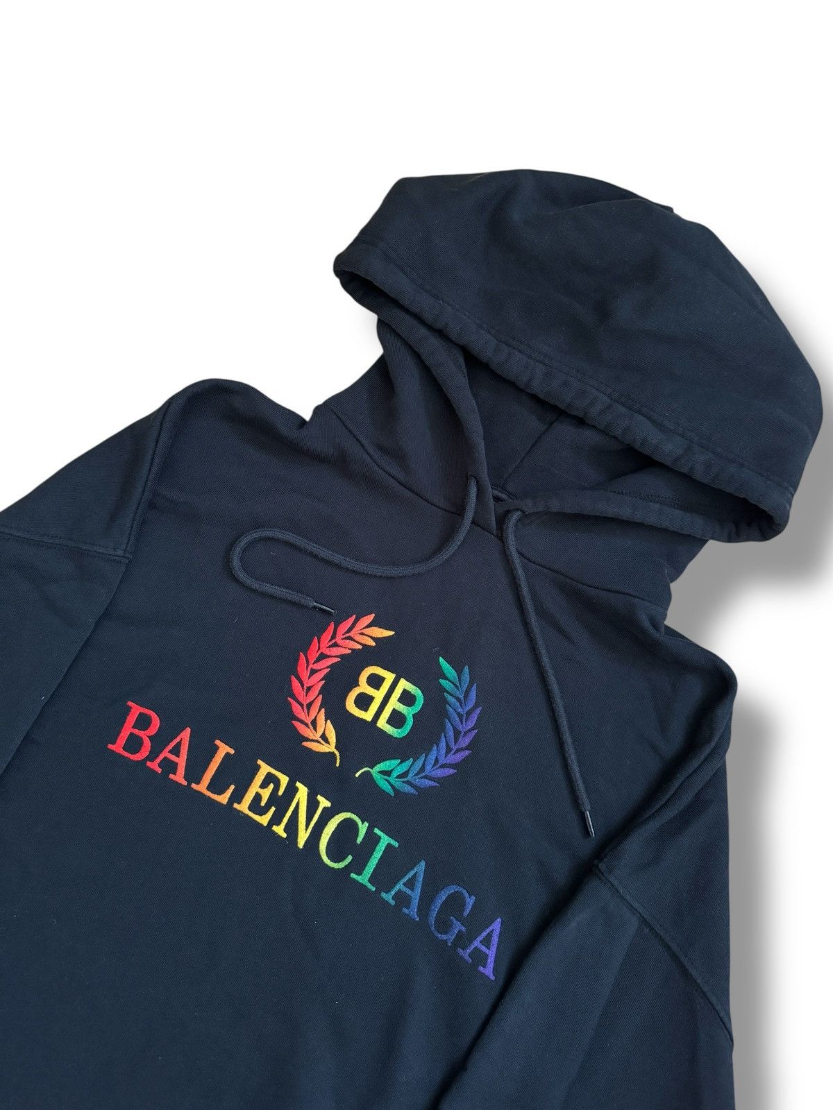 Balenciaga Balenciaga Rainbow Embroidered BB Hoodie Size US M / EU 48-50 / 2 - 2 Thumbnail