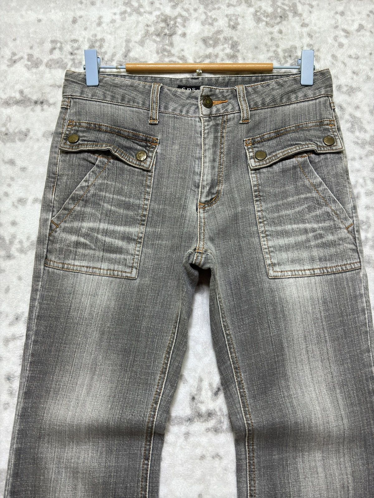 Japanese Brand Flared C.D.S Basic Bush Pant Denim Boot Cut Claw Marks Size US 28 / EU 44 - 3 Thumbnail