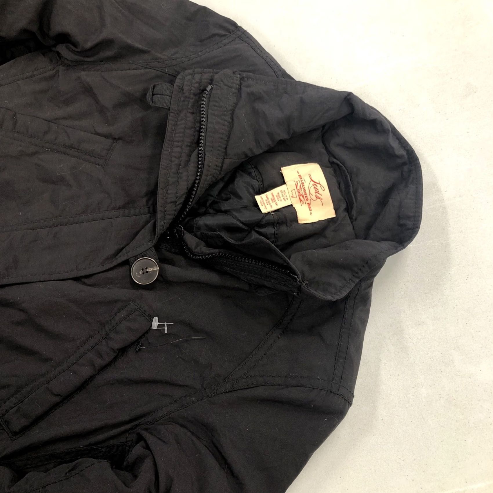 Levi's VTG Levi's Trench Coat Women XS Long Patchwork Quilted Black Wool-Blend Look? Size XS / US 0-2 / IT 36-38 - 7 Thumbnail