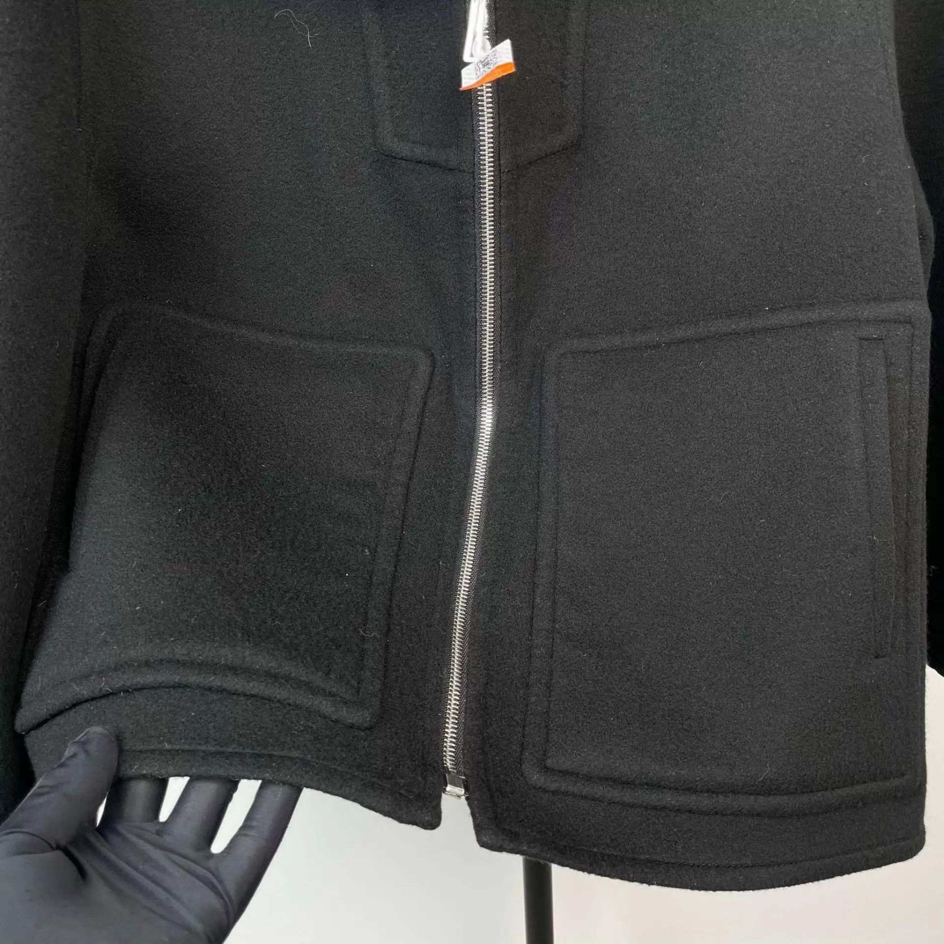 Hermes Hermès 98 New Cashmere Coat 36 Black Size XS / US 0-2 / IT 36-38 - 8 Thumbnail