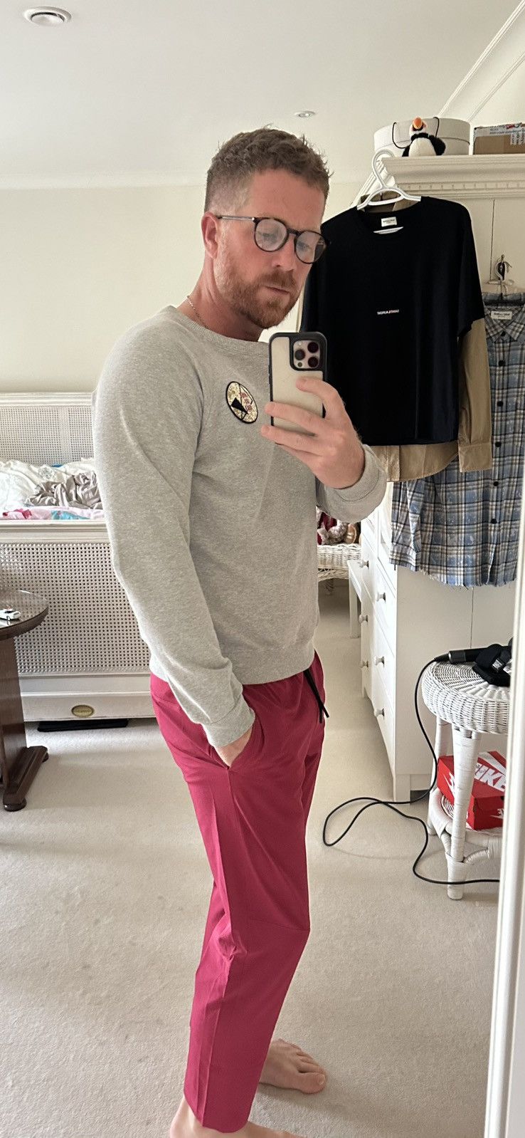 Saint Laurent Paris Saint Laurent glitter patch grey sweater sweatshirt crew XL Size US XL / EU 56 / 4 - 4 Thumbnail