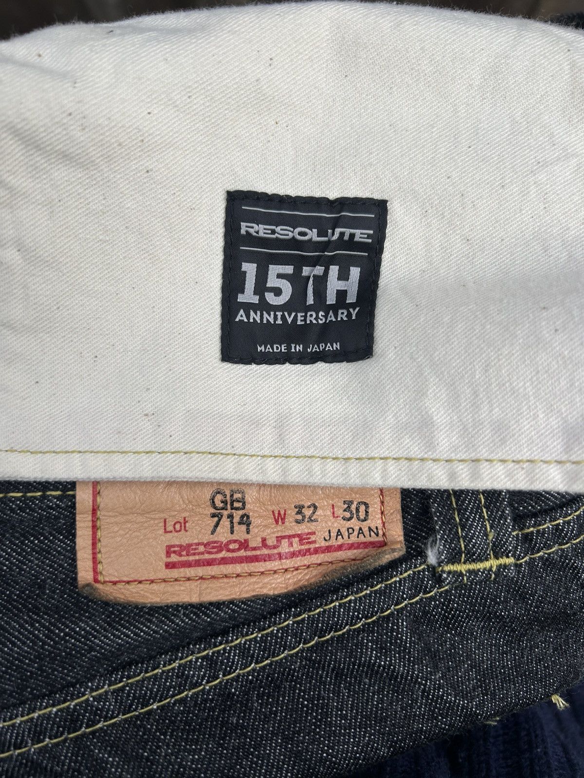 RESOLUTE Resolute GB714 WWll Straight Jeans Ghost Black 15th Ann (31) Size US 31 - 4 Thumbnail