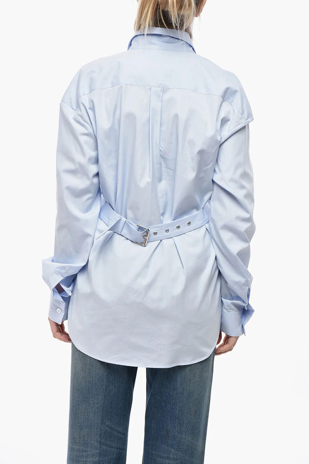 Dries Van Noten og1mm0426 Poplin Shirt in Light Blue Size M / US 6-8 / IT 42-44 - 2 Thumbnail