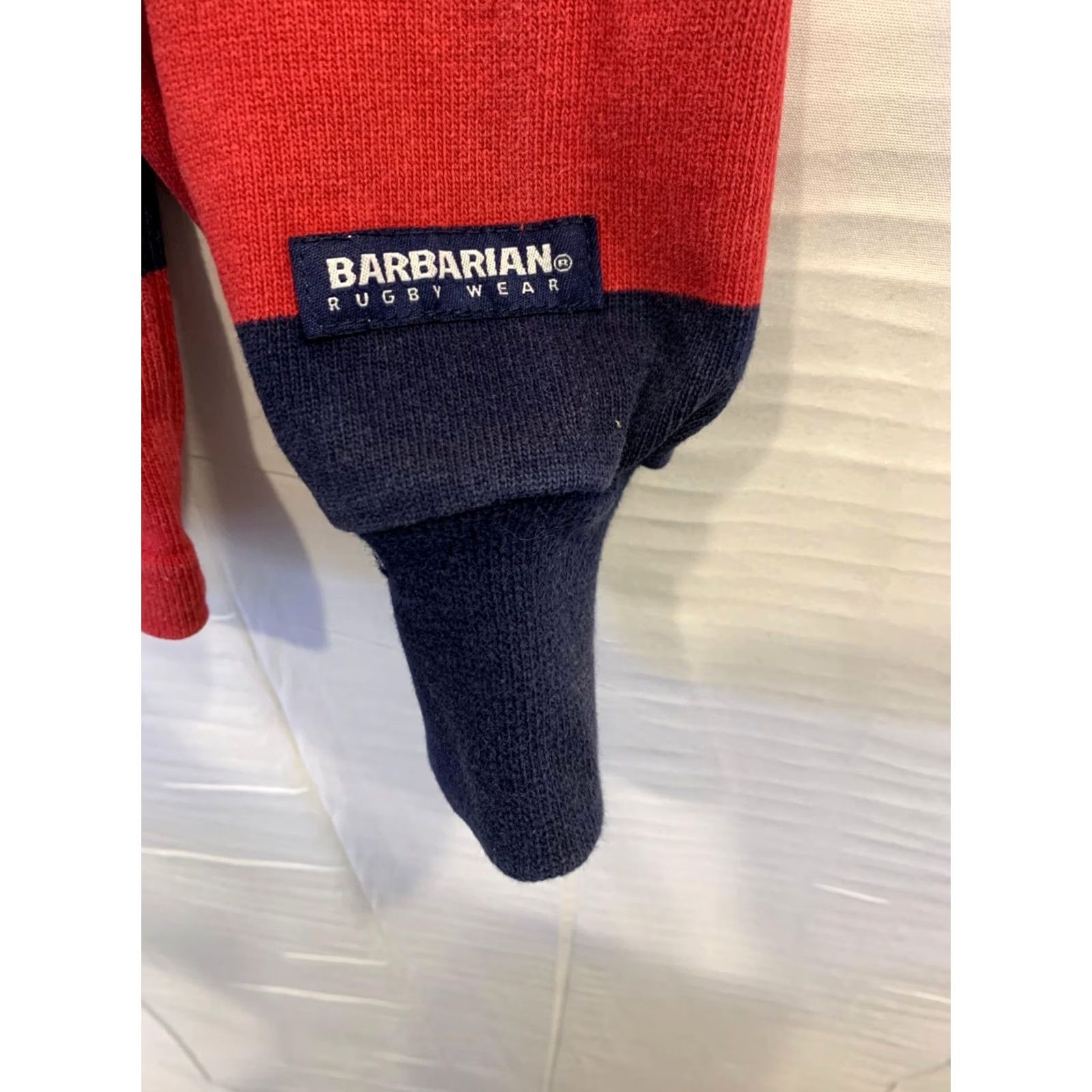 Barbarian Barbarian Rugby Wear Shirt Mens S Red Navy Striped Canada Cotton Rugby #126 Size US S / EU 44-46 / 1 - 6 Thumbnail