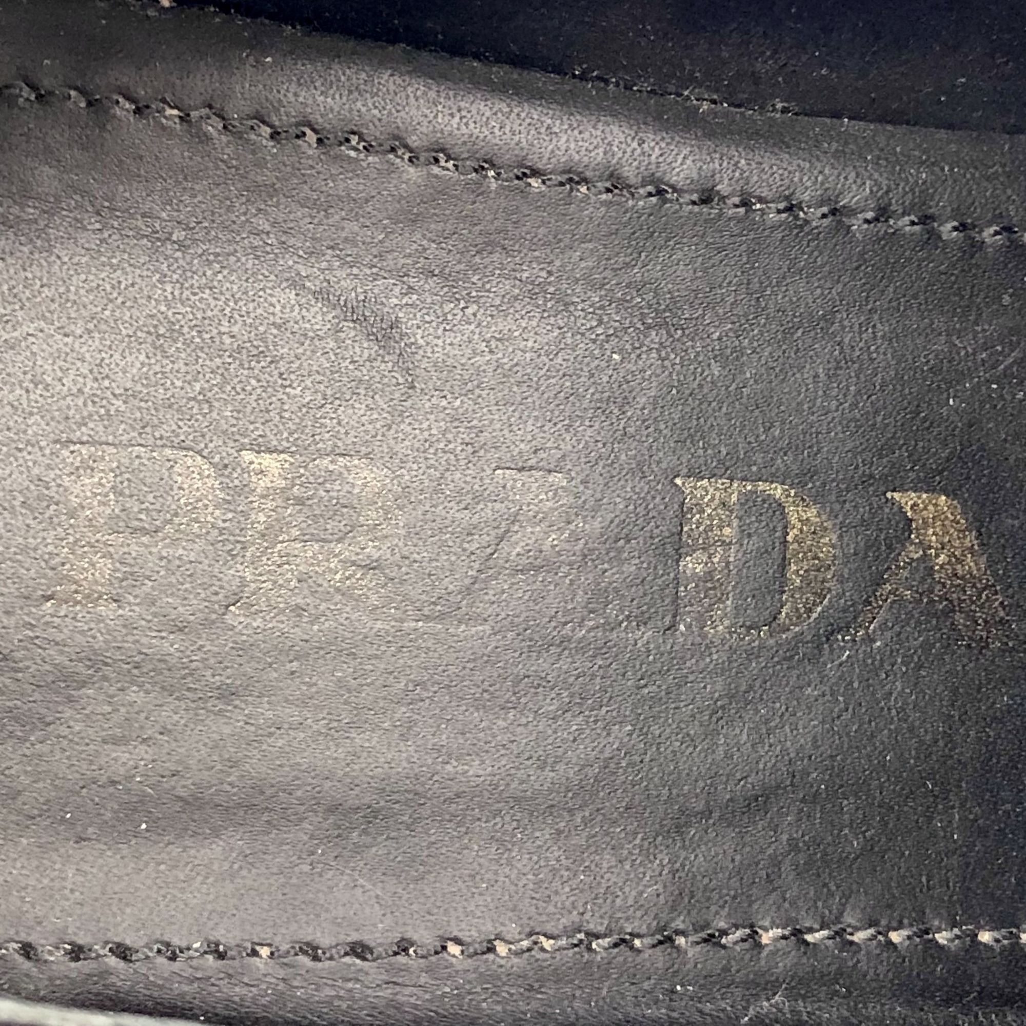 Prada Prada Womens Black Leather Loafers Size 35 Thick Sole Triang Size US 5 / IT 35 - 4 Thumbnail