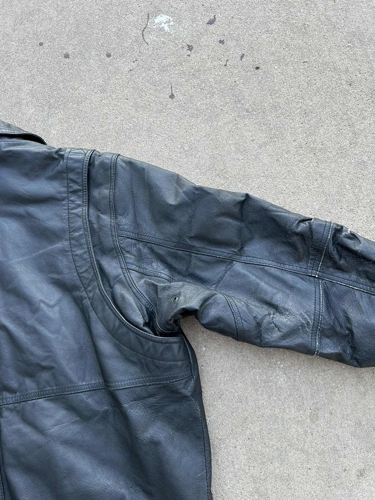 Vintage 1990s Phase Two Leather Bomber Jacket Size US M / EU 48-50 / 2 - 7 Thumbnail
