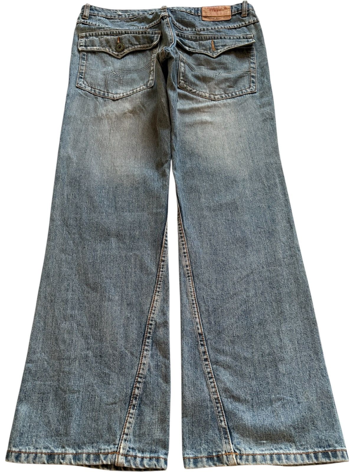 Japanese Brand × Tornado Mart Vintage Japanese Brand Mud Wash Distressed Ripped Flare Jean Size US 32 / EU 48 - 2 Thumbnail