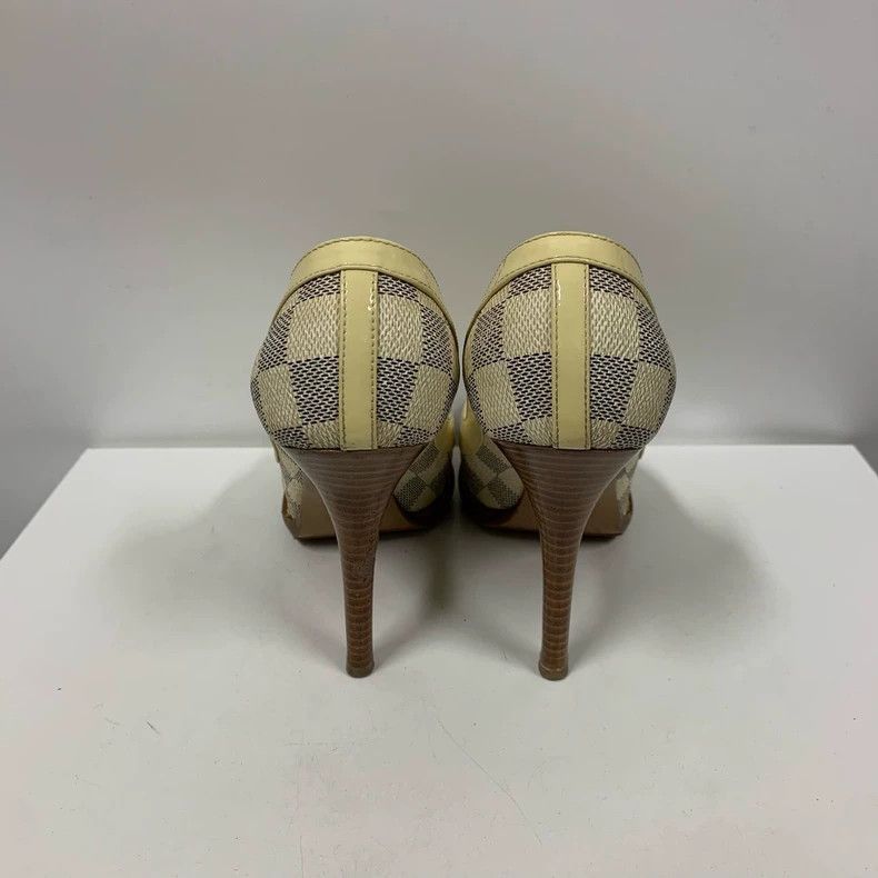 Louis Vuitton Louis Vuitton Checkered High Heels Size 35.5 -2505 Size US 5 / IT 35 - 6 Thumbnail
