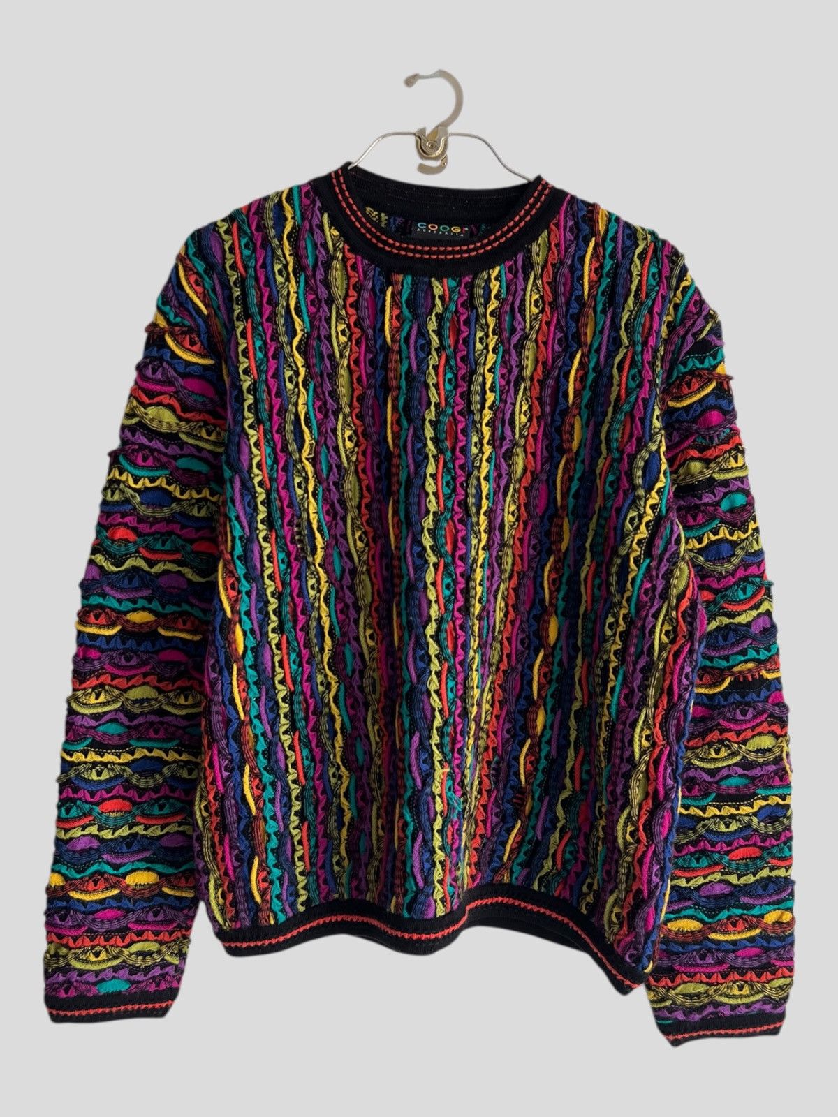 Coogi ARCHIVE 1990s Coogi 3D Cable Knit Cosby Oversized Sweater Size US M / EU 48-50 / 2 - 2 Thumbnail