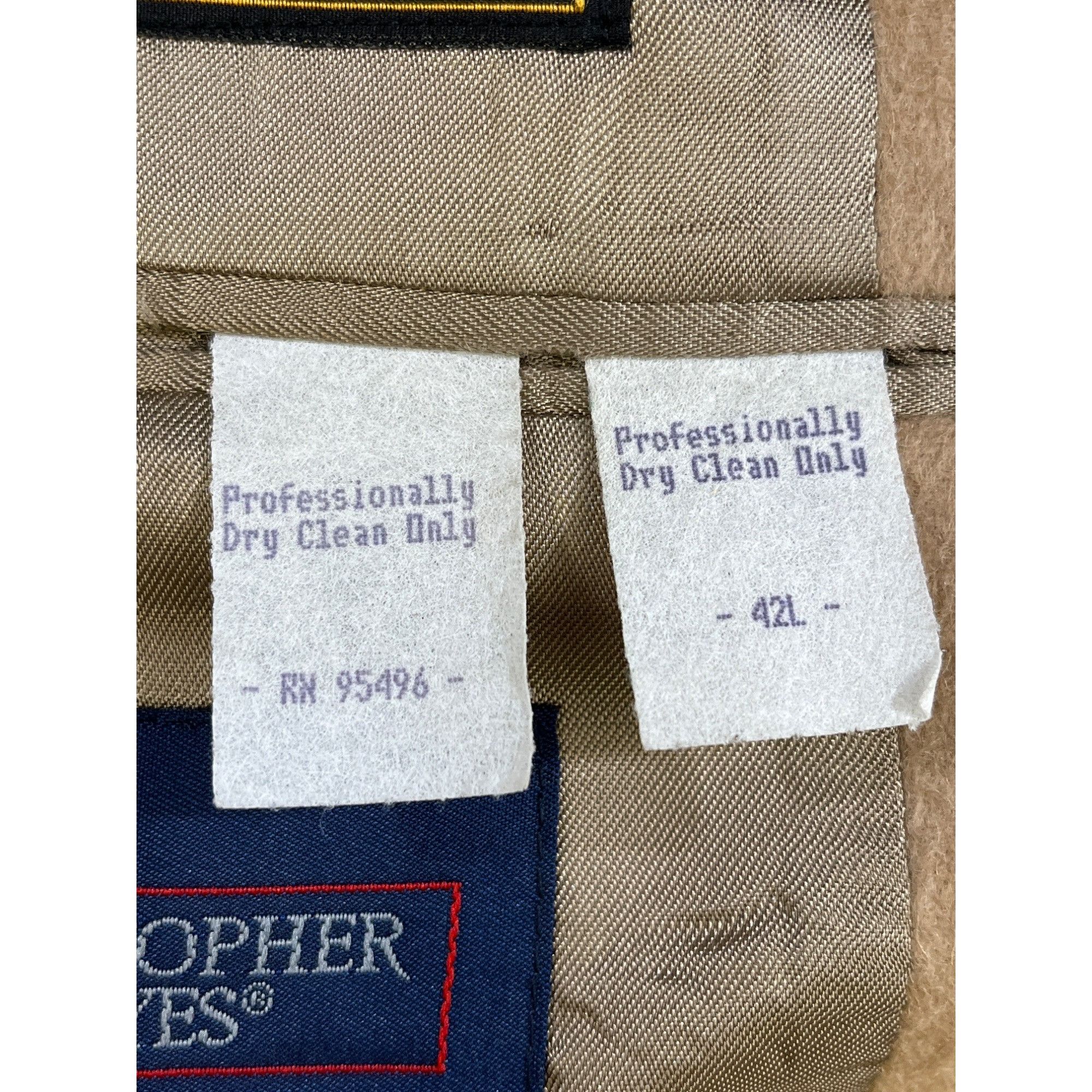Other Christopher Hayes Men's Tan Pure Camel Hair Blazer Size 42L Size 42L - 6 Thumbnail