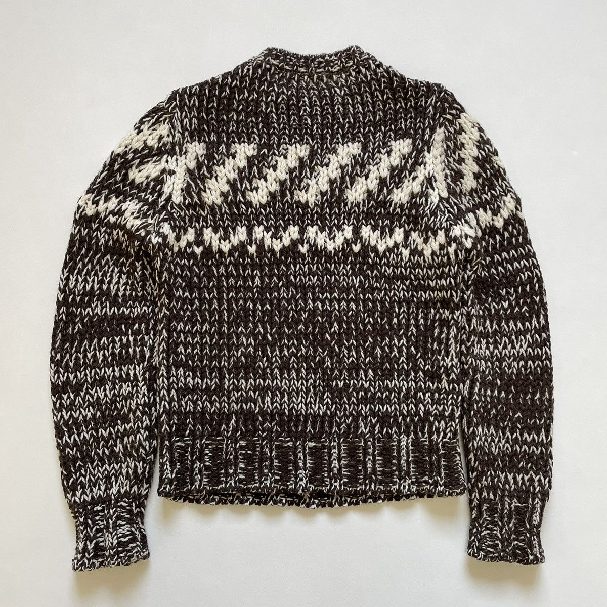 Dries Van Noten Early 2000s Brown/Cream Patterned Sweater Size US M / EU 48-50 / 2 - 11 Thumbnail