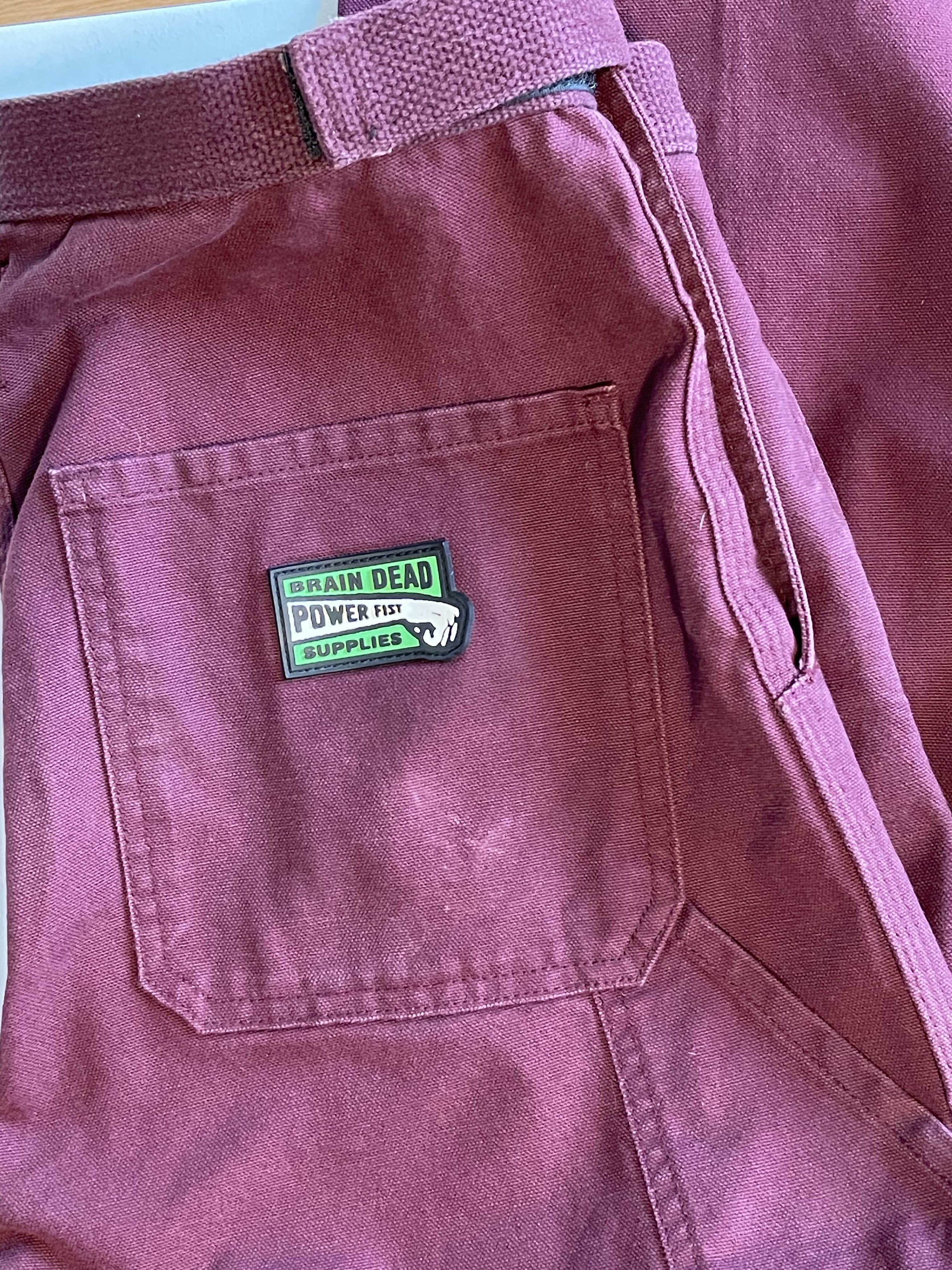 Brain Dead WASHED HARD WARE / SOFT WEAR CARPENTER PANT - PLUM Size US 32 / EU 48 - 3 Thumbnail