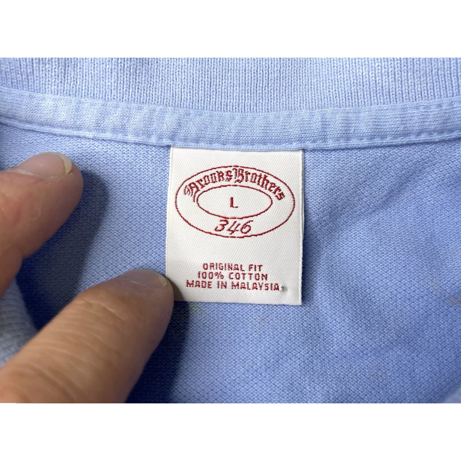 Brooks Brothers Brooks Brothers Polo Shirt Flag Print Nautical Classic Preppy Regular L Men Blue Cotton Knit Short Sleeve Collared Vintage No Size US L / EU 52-54 / 3 - 3 Thumbnail