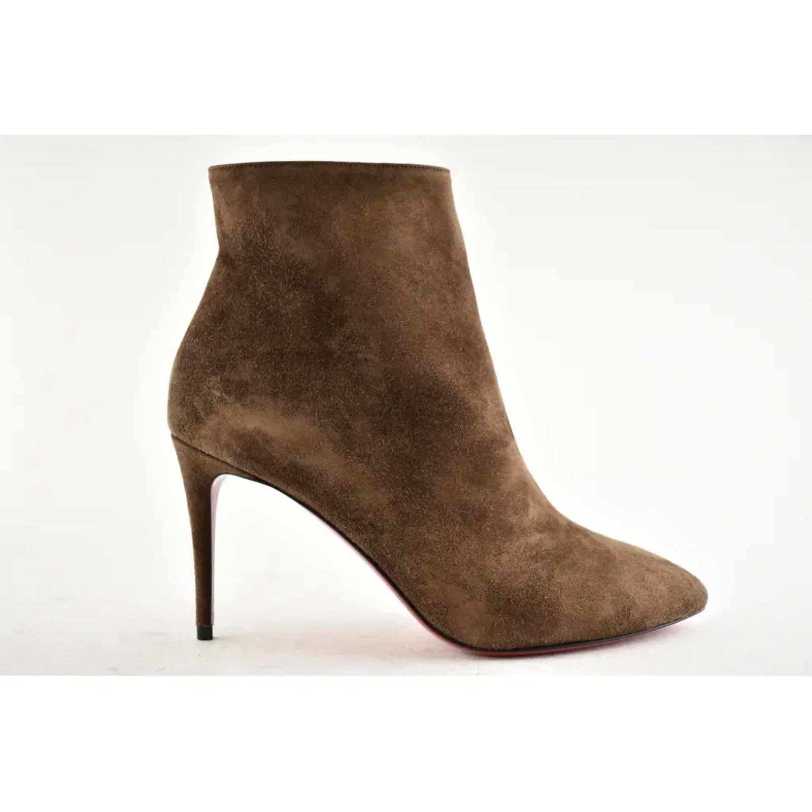 Christian Louboutin Christian Louboutin Eloise Booty 85 Brown Arabica Suede Size US 5 / IT 35 - 2 Thumbnail