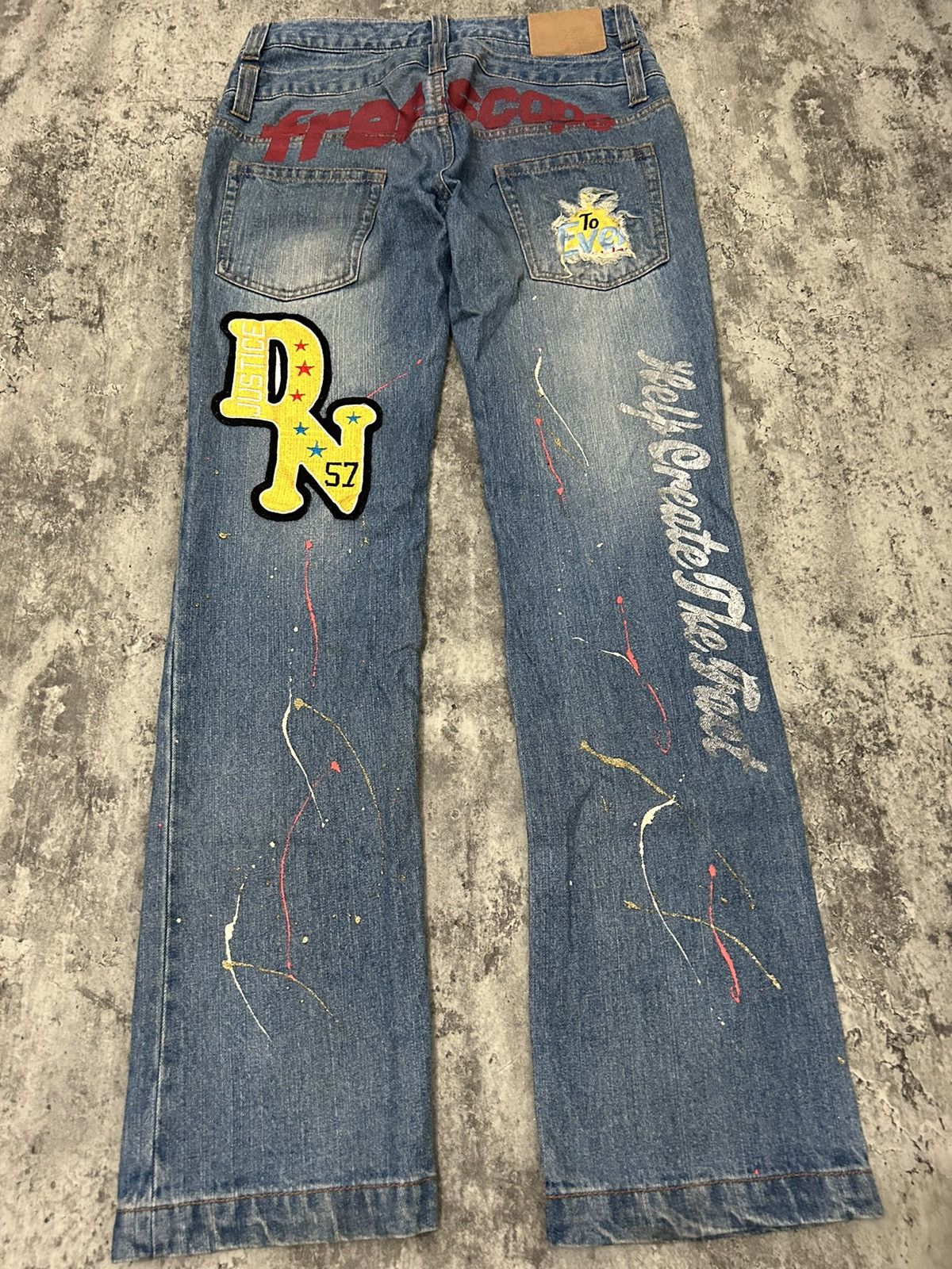Hysteric Glamour Daily News Double Waist Paint Free Scope Distressed Jeans Size US 32 / EU 48 - 5 Thumbnail