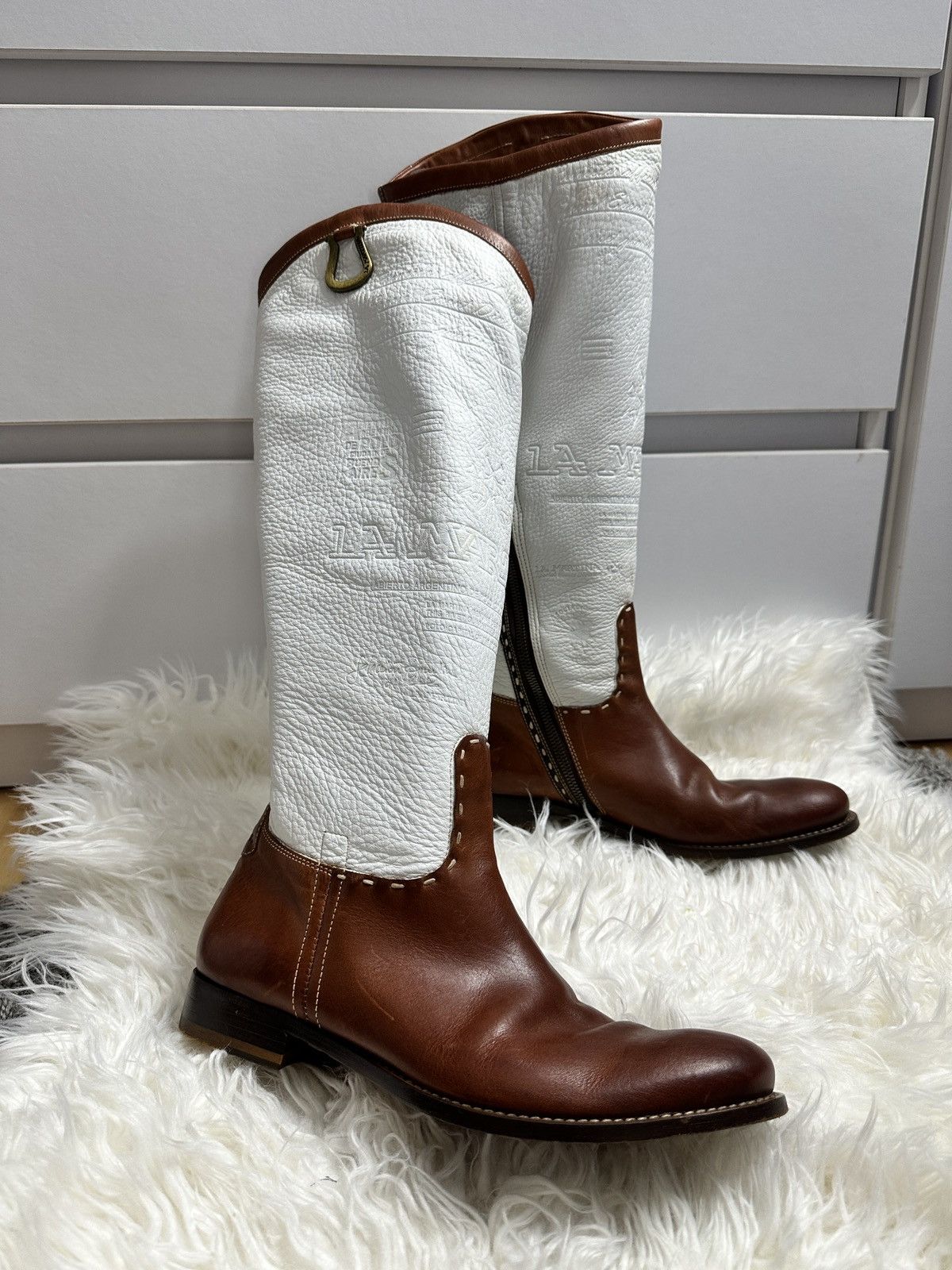 La Martina La Martina Two-Tone Leather Riding Boots Size US 8 / IT 38 - 2 Thumbnail