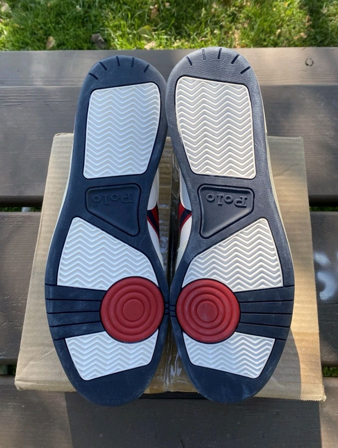Ralph Lauren Ralph Lauren Polo Court Sneakers White Navy Red Retro 007 Size US 11.5 / EU 44-45 - 7 Thumbnail