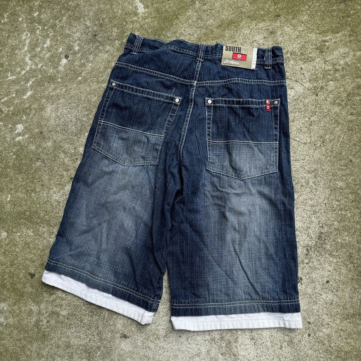 Southpole Y2K Southpole Faded Skater Jean Shorts ERD Grunge Thrashed Size US 32 / EU 48 - 11 Thumbnail